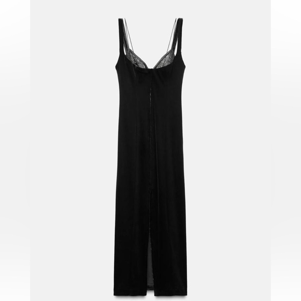 ZARA VELVET CORSET STYLE DRESS - Picture 2 of 10